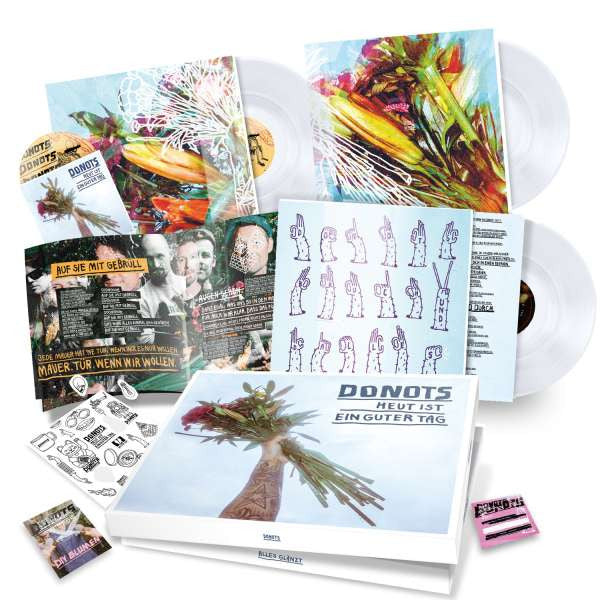 Donots – Heut ist ein guter Tag - Box Set, Album 3 × Vinyl, LP, Clear Vinyl, CD, signiert - PeruMagazin