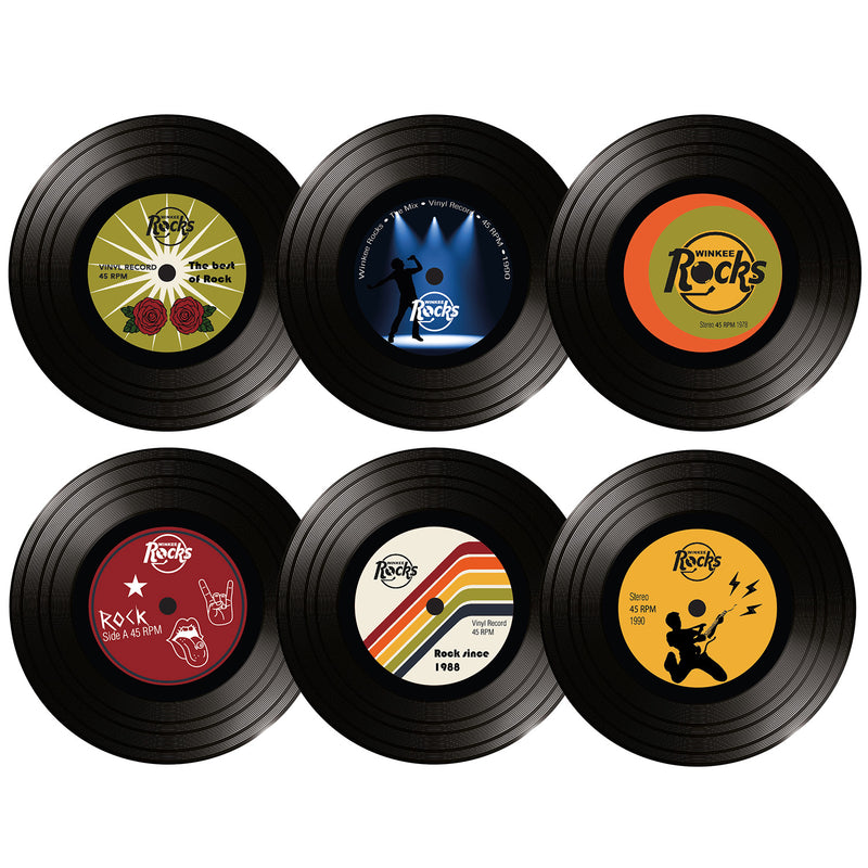 Winkee Rocks - Vinyl Rock Untersetzer - 6 Stück - PeruMagazin