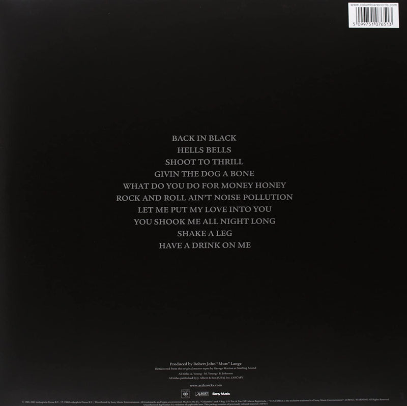 AC/DC - Back In Black - Vinyl, LP, Album, Reissue, Remastered