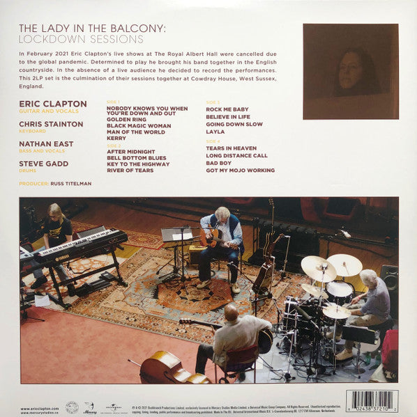 Eric Clapton – The Lady In The Balcony: Lockdown Sessions - 2 x Vinyl, LP, Album, Yellow Translucent, 180 gr