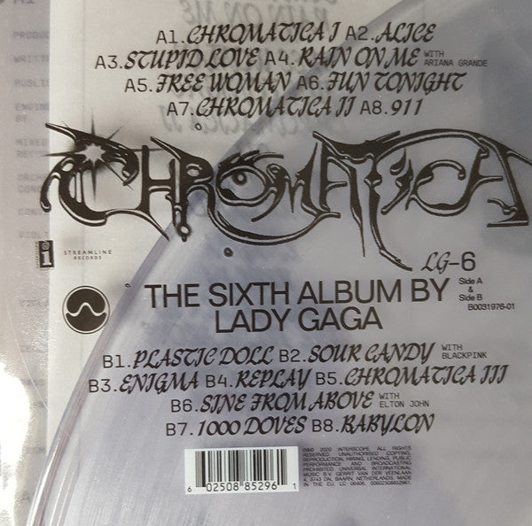 Lady Gaga – Chromatica - Vinyl, LP, Album, Limited Edition, Transparent