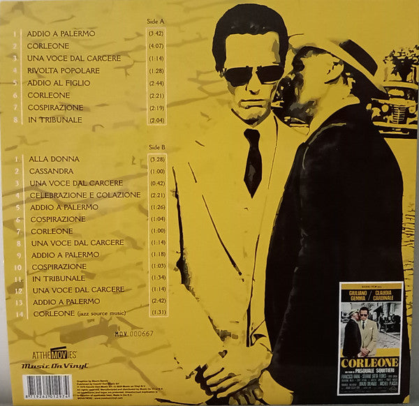 Ennio Morricone – Corleone (Original Motion Picture Soundtrack) - Vinyl, LP, Album, Limited Edition, Numbered, Reissue, Yellow