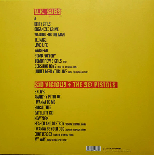 UK Subs Meets Sid Vicious And The Sex Pistols – Punk Is Not Dead - Vinyl, LP, Limited Edition, Unofficial Release, Yellow 