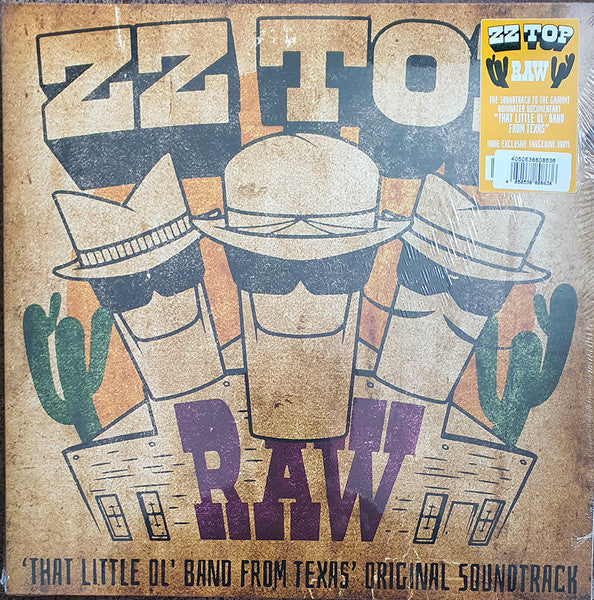 ZZ Top – Raw ('That Little Ol' Band From Texas' Original Soundtrack) - Vinyl, LP, Album, Tangerine